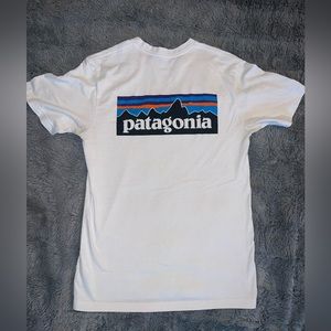 White size small Patagonia T-shirt.